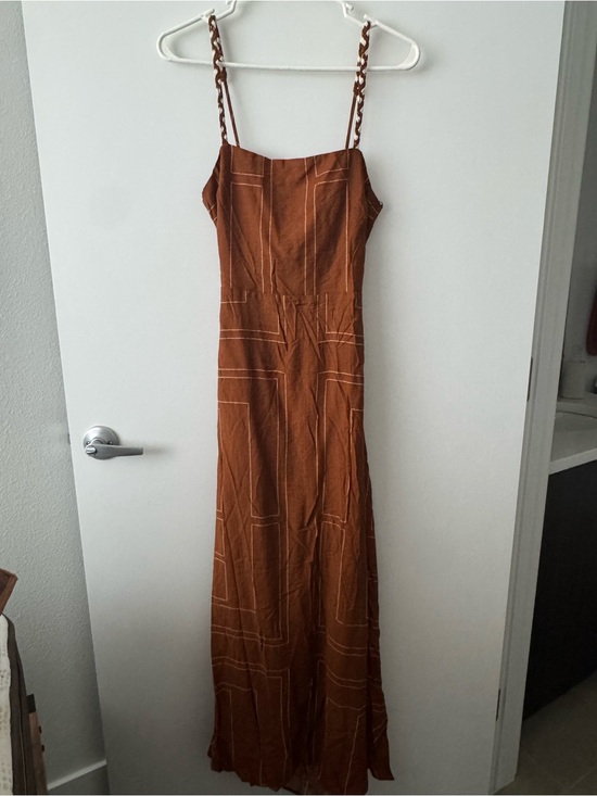 12th Tribe Dresses & Skirts - NWT 12th Tribe Burnt Orange Maxi Dress with Geometric Pattern